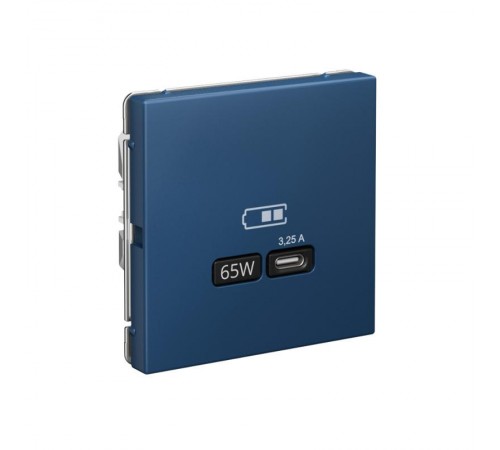 ArtGallery Аквамарин Розетка USB тип-С 65Вт высокоскор.заряд. QC, PD, механизм  GAL001127  SE