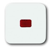 Клавиша для механизма 1-клавишного выкл./перекл./кнопки с красной линзой, серия Reflex SI, цвет альпийский белый  1731-0-1995   2CKA001731A1995  AB