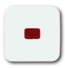 Клавиша для механизма 1-клавишного выкл./перекл./кнопки с красной линзой, серия Reflex SI, цвет альпийский белый  1731-0-1995   2CKA001731A1995  AB