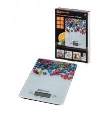 Весы электронные кухонные "Ягоды", стекло, деление 1 г, макс. 5 кг,  SQ4025-0002  TDM