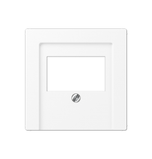 Накладка на USB зарядные устройства и TAE-розетки; с видимым винтом; термопласт; белый матовый  A569BFPLTWWM  Jung