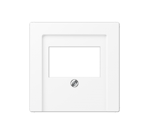 Накладка на USB зарядные устройства и TAE-розетки; с видимым винтом; термопласт; белый матовый  A569BFPLTWWM  Jung