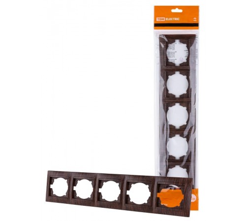 Рамка 5-ти постовая горизонтальная венге "Лама"  SQ1815-0437  TDM