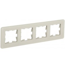 BRITE Рамка 4-ая РУ-4-2-Бр стекло песчаный RE  BR-M42-G-41-K98  IEK