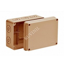 Коробка распределительная Тусо о/п 150х110х70мм без гермовводов не распр.горение HF ,IP65 2 керам.клемм на 3 пол до 6 мм2  67054НГ-06-06  Рувинил