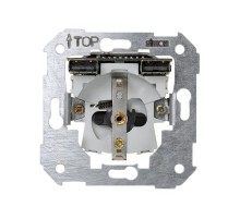 Розетка с заземлением, шторками Schuko 2Р+Е 16A 250В~ и зарядным устройством 2хUSB 2.1А S75