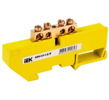 Шина PE "земля" на DIN-изоляторе ШНИ-6х9-4-Д-Ж  YNN10-69-4D-K05  IEK