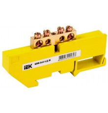 Шина PE "земля" на DIN-изоляторе ШНИ-6х9-4-Д-Ж  YNN10-69-4D-K05  IEK