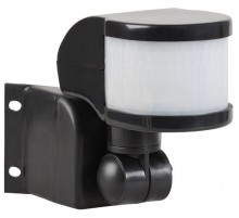 Датчик движения ДД 018В черный, макс. нагрузка 1100Вт, угол обзора 270град, дальность 12м, IP44,  LDD10-018B-1100-002  IEK