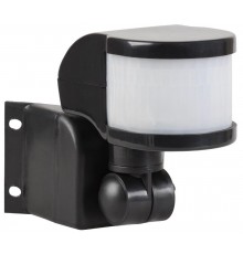 Датчик движения ДД 018В черный, макс. нагрузка 1100Вт, угол обзора 270град, дальность 12м, IP44,  LDD10-018B-1100-002  IEK