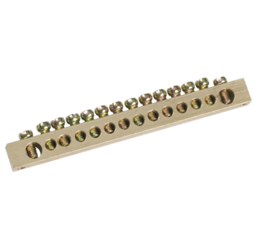 Шина PEN "земля-ноль" 8х12мм 20/2 (20групп/креп по краям)  YNN21-20-100  IEK