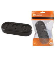 Розеточная колодка 3 гнезда 2П 16А макс. "Ретро" 250B (карболит)  SQ1806-0104  TDM