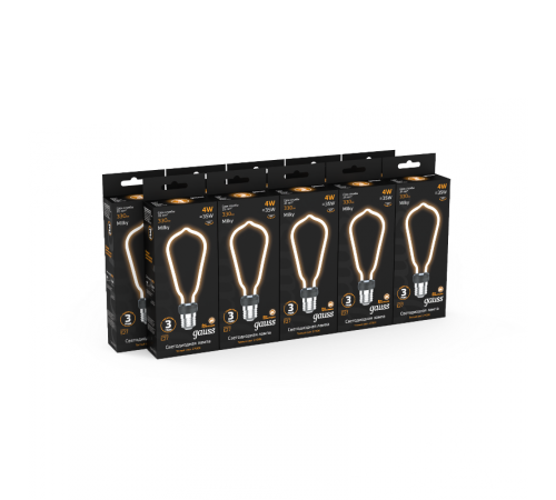 Лампа светодиодная LED Filament Bulbless ST64 Milky E27 4W 330lm 2700K 64*165mm 1/10/100  1005802104  Gauss