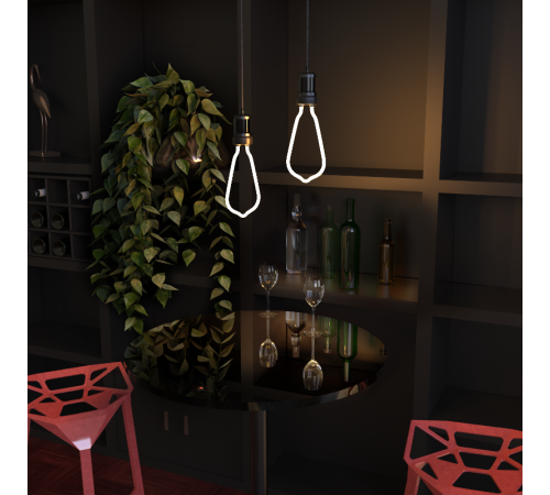 Лампа светодиодная LED Filament Bulbless ST64 Milky E27 4W 330lm 2700K 64*165mm 1/10/100  1005802104  Gauss