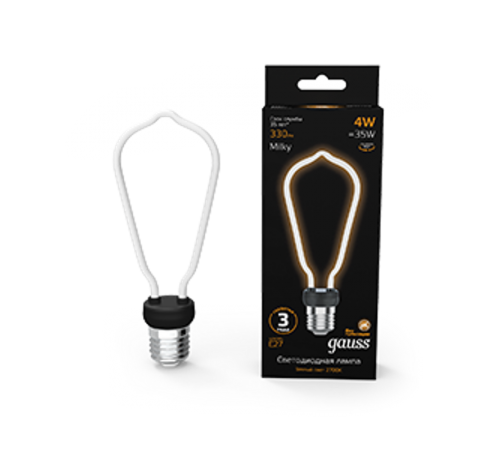 Лампа светодиодная LED Filament Bulbless ST64 Milky E27 4W 330lm 2700K 64*165mm 1/10/100  1005802104  Gauss