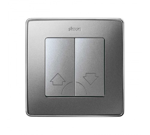 Simon 82 Клавиши (2 шт)  для двухклавишного кнопочного выключателя (2вх+2вых), S82 Detail алюминий  82029-93  Simon