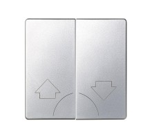 Simon 82 Клавиши (2 шт)  для двухклавишного кнопочного выключателя (2вх+2вых), S82 Detail алюминий  82029-93  Simon