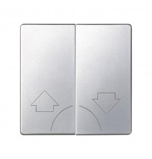 Simon 82 Клавиши (2 шт)  для двухклавишного кнопочного выключателя (2вх+2вых), S82 Detail алюминий  82029-93  Simon