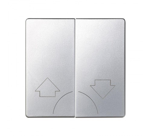 Simon 82 Клавиши (2 шт)  для двухклавишного кнопочного выключателя (2вх+2вых), S82 Detail алюминий  82029-93  Simon