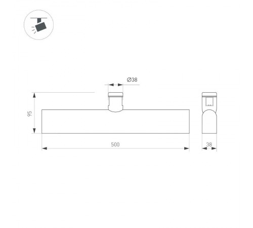 Светильник ART-APRIORI-FLAT-L500-15W Day4000 (GD, 120 deg, 48V) (Arlight, IP20 Металл, 3 года)  044907  Arlight