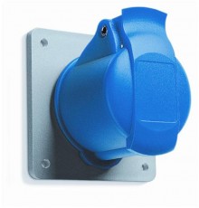 Розетка панельная с прямым унифицированным фланцем 216RU6, 16A, 2P+E, IP44, 6ч  2CMA193170R1000  ABB