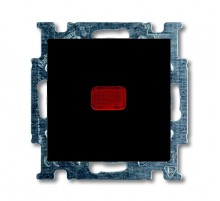ABB Basic 55 Шато (чёрный) Выключатель кнопочный с полем для надписи  1413-0-1097   2CKA001413A1097  ABB