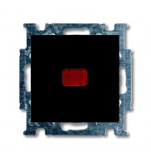 ABB Basic 55 Шато (чёрный) Выключатель кнопочный с полем для надписи  1413-0-1097   2CKA001413A1097  ABB