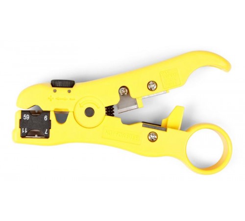 Инструмент HT-352 Универсальный д. зачистки витой п.(UTP/STP),коакс.каб.RG-59/6/11/7,кругл.и плоск.тел.каб.  41586  Hyperline