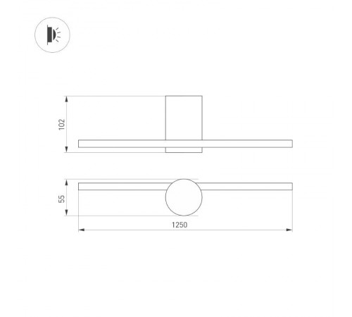 Светильник SP-VINCI-M-S1200x55-12W Day4000 (BK, 110 deg, 230V) (Arlight, IP20 Металл, 3 года)  036930  Arlight