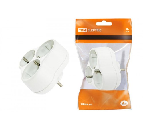 Блок на 3 гнезда 2П+З круглый 16А 250B   SQ1806-0028  TDM