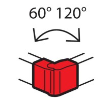 Внешний изменяемый  угол - от 60° до 120° - для кабель-каналов Metra 160x50  638092  Legrand