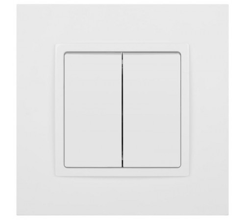 14-1106-01 Переключатель двойной, 10АХ-250В, IP20, Эра Elegance, белый  Б0034243  ЭРА