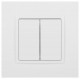 14-1106-01 Переключатель двойной, 10АХ-250В, IP20, Эра Elegance, белый  Б0034243  ЭРА