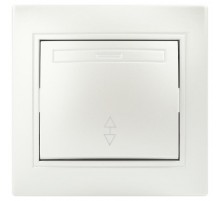 Переключатель Intro Plano 1-103-06 одноклавишный 10А-250В, IP20, СУ, перламутр  Б0053752  Intro