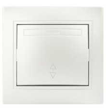 Переключатель Intro Plano 1-103-06 одноклавишный 10А-250В, IP20, СУ, перламутр  Б0053752  Intro