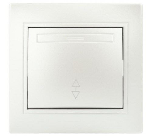 Переключатель Intro Plano 1-103-06 одноклавишный 10А-250В, IP20, СУ, перламутр  Б0053752  Intro