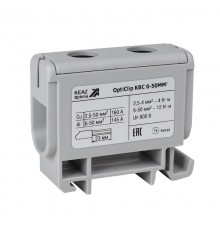 Клемма вводная силовая OptiClip КВС 6-50 серая  351039  КЭАЗ