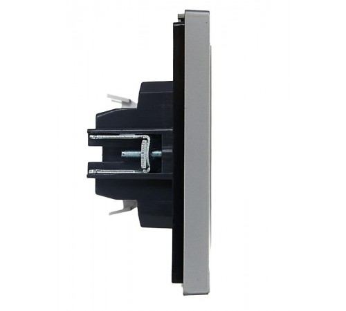 FORTE&PIANO Выключатель 2-клавишный с индикацией 10А FP506 сталь  FP-V20-1-10-1-K46  IEK