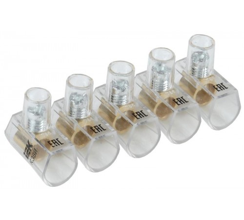 Зажим винтовой  концевой изолированный КЗВИ 6,0мм2 (5x1)  UZVK-06-5  IEK