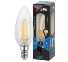 Лампа светодиодная F-LED B35-5W-840-E14 (филамент, свеча, 5Вт, нейтр, E14)  Б0043449  ЭРА