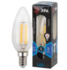 Лампа светодиодная F-LED B35-5W-840-E14 (филамент, свеча, 5Вт, нейтр, E14)  Б0043449  ЭРА