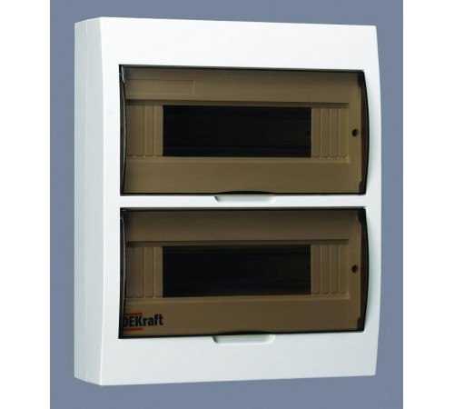 Корпус пластиковый навесной 24 модуля, IP41, ЩРН-П-24  31013DEK  DEKraft
