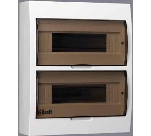 Корпус пластиковый навесной 24 модуля, IP41, ЩРН-П-24  31013DEK  DEKraft