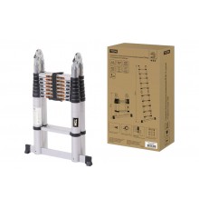 Стремянка телескопическая алюминиевая СТ-10, 10 ступеней h=3200 мм, "Алмаз"  SQ1028-0402  TDM