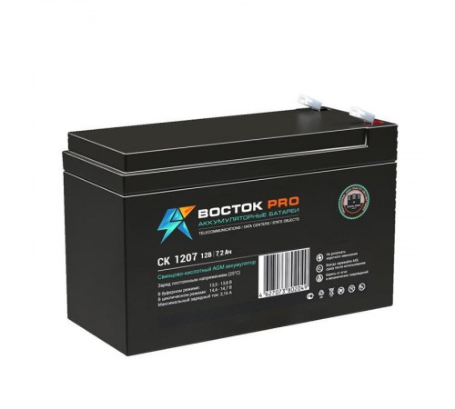 Акумуляторная батарея UPS серии СК 1207 12В/7,2Ач  СК 1207  Восток