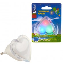 Светильник-ночник DTL-308-Сердечко/RGB/3LED/05W без выключателя.  10321  Uniel