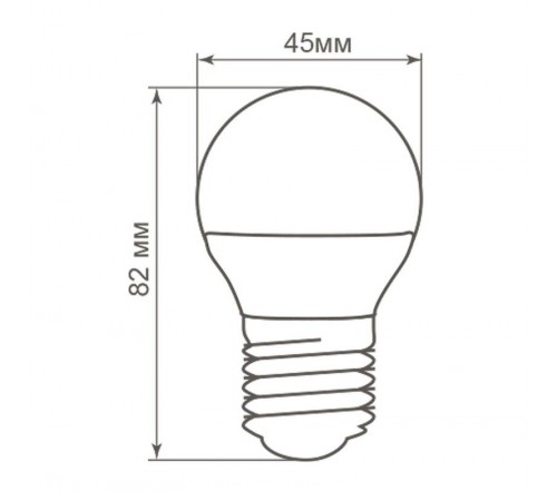 Лампа светодиодная LB-38 (5W) 230V E27 4000K G45  25405  FERON