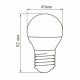 Лампа светодиодная LB-38 (5W) 230V E27 4000K G45  25405  FERON