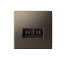 ArtGallery Мокко Розетка двойная компьютерная RJ45+RJ45, кат.6А, механизм  GAL000688  SE