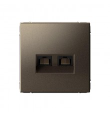 ArtGallery Мокко Розетка двойная компьютерная RJ45+RJ45, кат.6А, механизм  GAL000688  SE